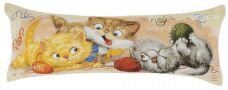Наволочка Баловни(Три котёнка) 35х85см 