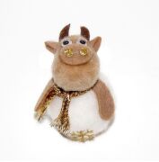 Корова декор новогодний 4х4х9см 